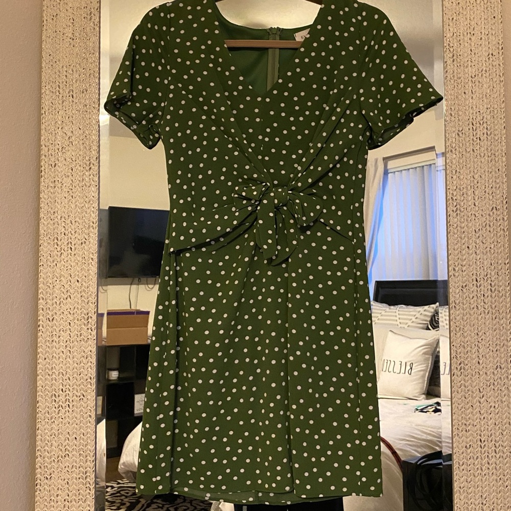 Green with White Polka Dot Dress BRAND NEW